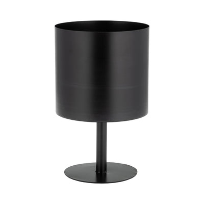 Ec Metal,8,flat Round Base Planter,black