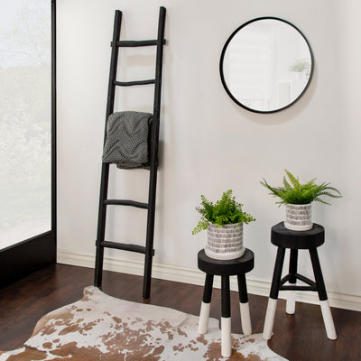 Wooden , Decorative 76 Ladder, Black