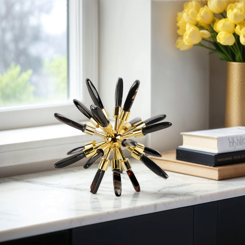 8 Fiona Small Black Stone Starburst Statuary Kd