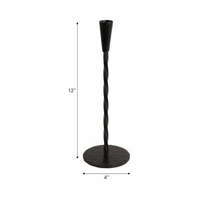 12x4 Twisted Taper Holder, Black