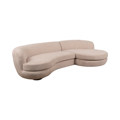 118 Raf Chaise Sofa, Blush 2 Bx