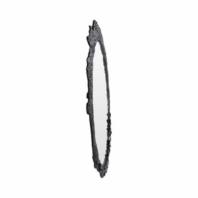 35 Eron Metal Wall Mirror, Black