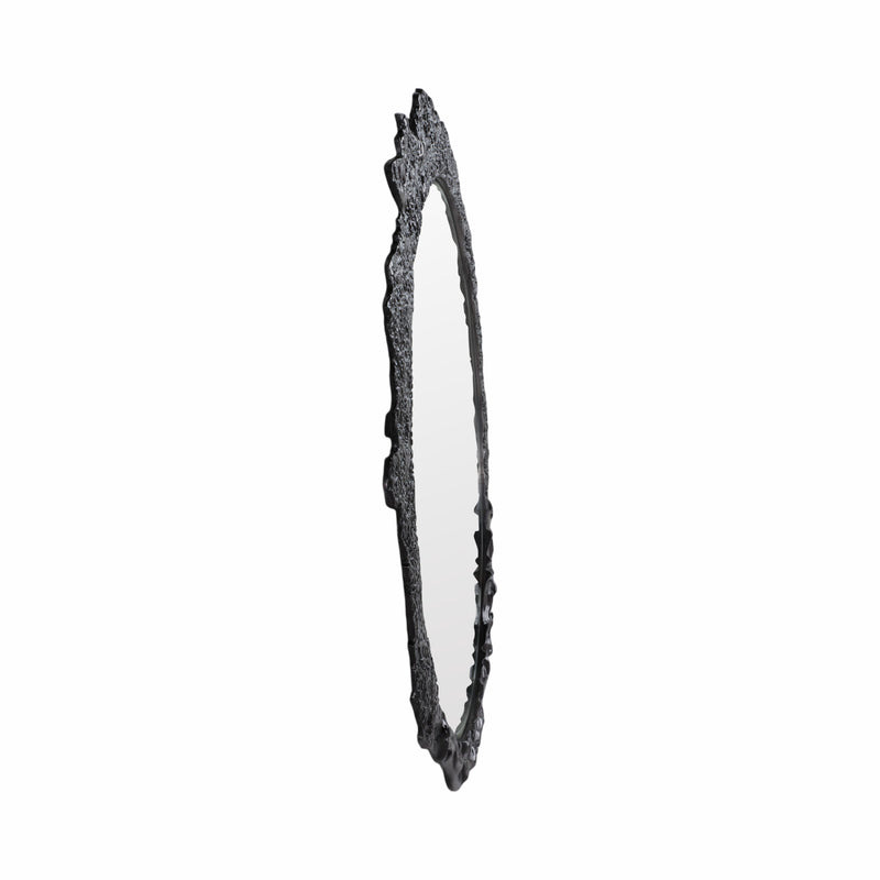 35 Eron Metal Wall Mirror, Black