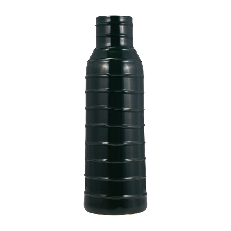 CER, 20H TRIBAL VASE, FOREST GREEN