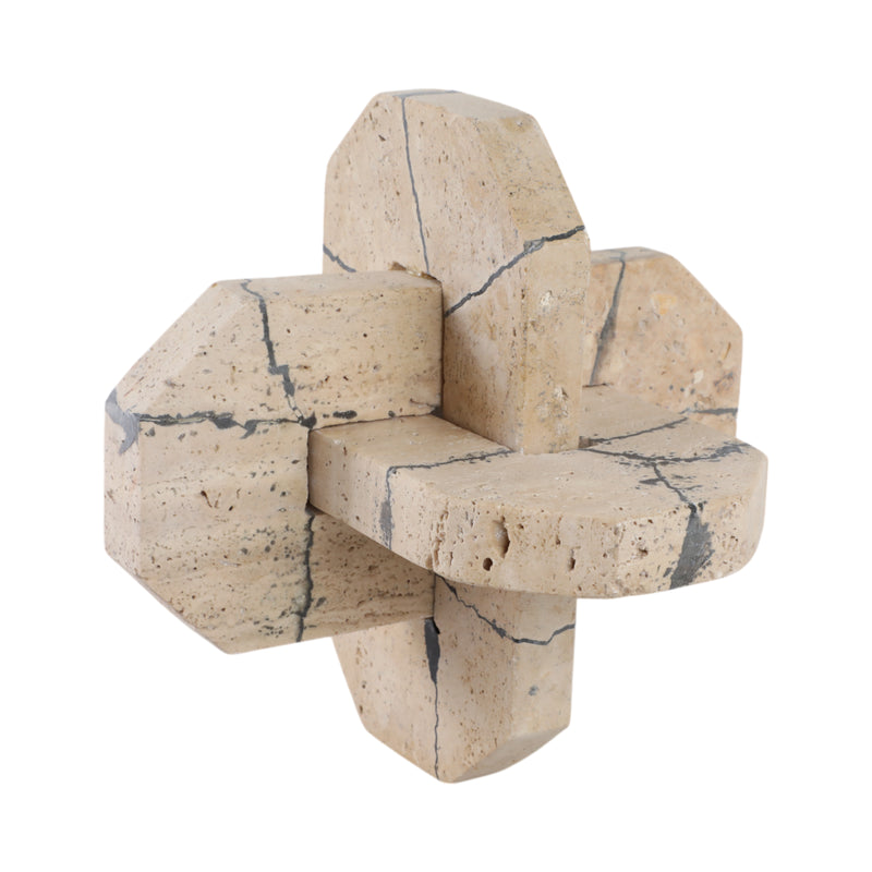 9 Gorda Large Crackle Travertine Knot