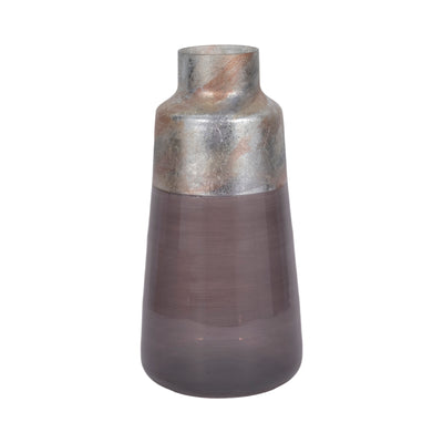 17 2-tone Glass Vase, Grey Multi