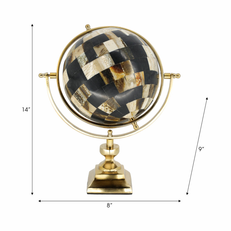 14h Globe, Brown/gold