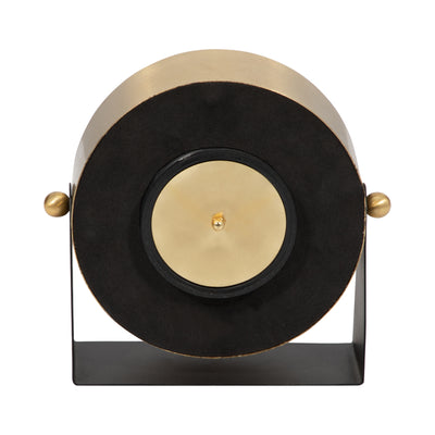 METAL TABLE CLOCK 6.5'' GOLD BLACK