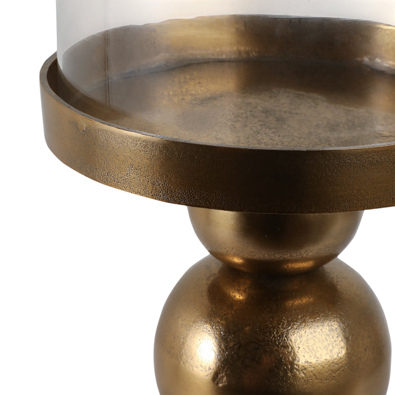 32 Glenpool Small Gold Candle Holder