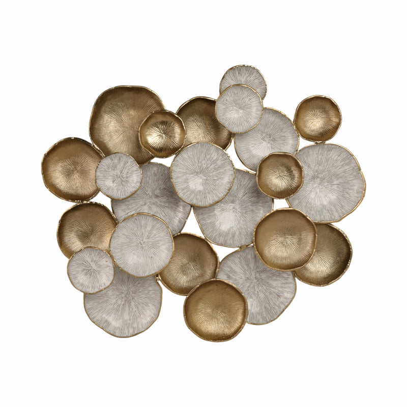 37x31 Metal Multi Disc Wall Decor, Multi