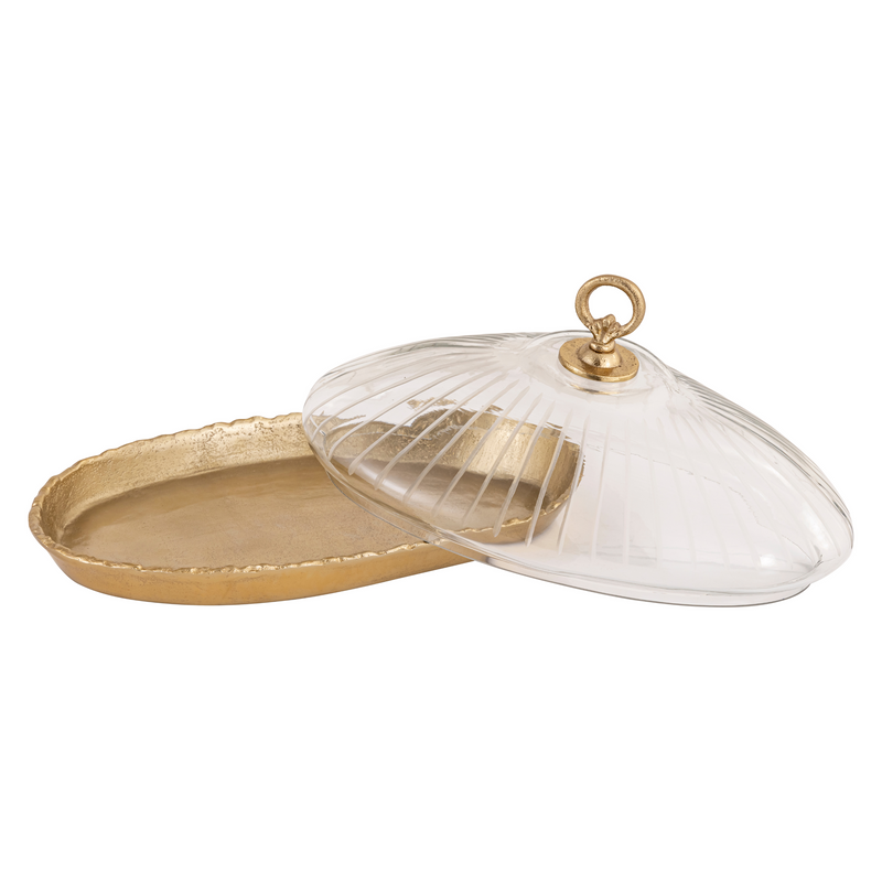 Grand Gourmet Glass Dome Platter