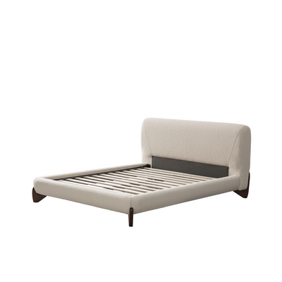 Aurora White Upholstered Bed