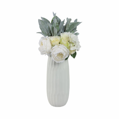 CERAMIC 14 VASE , WHITE