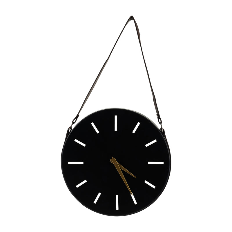 METAL, 14 WALL CLOCK, BLACK