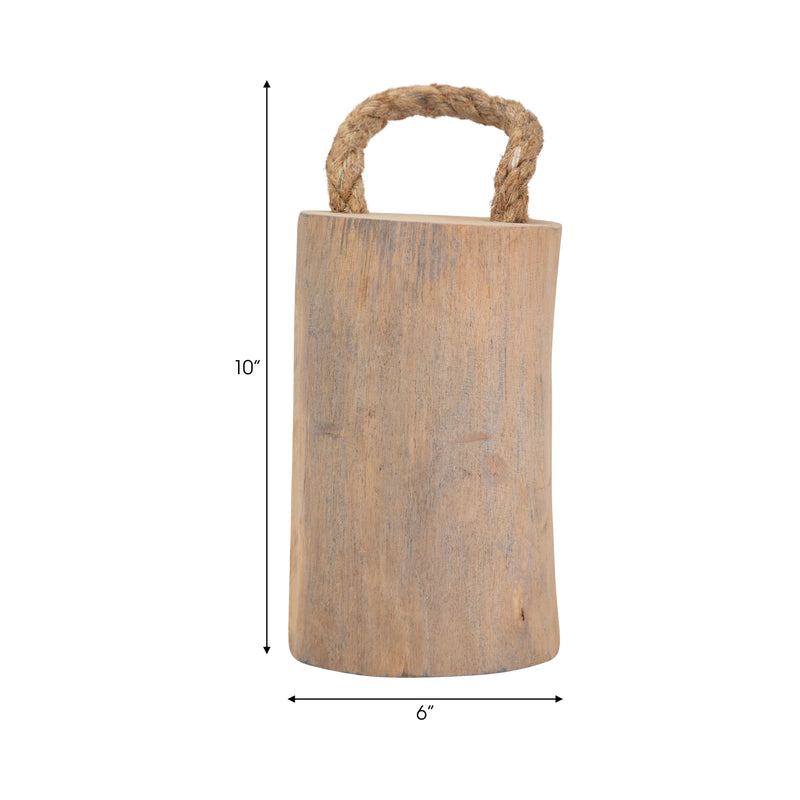 Wood, 10 Door Stopper W/ Handle, Natural