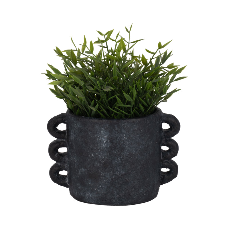 8 Arch Handle Planter, Black