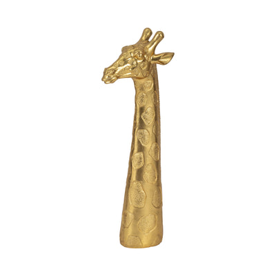 16 Giraffe Head Tabletop Decor, Gold