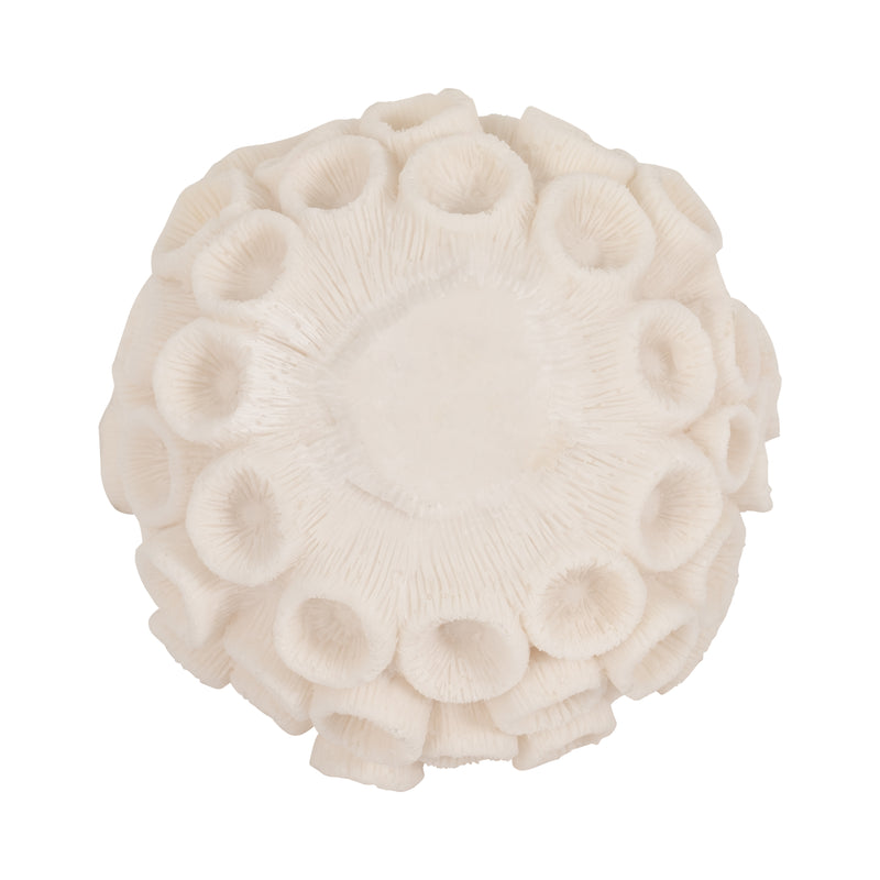 7 Round Coral Orb, Ivory