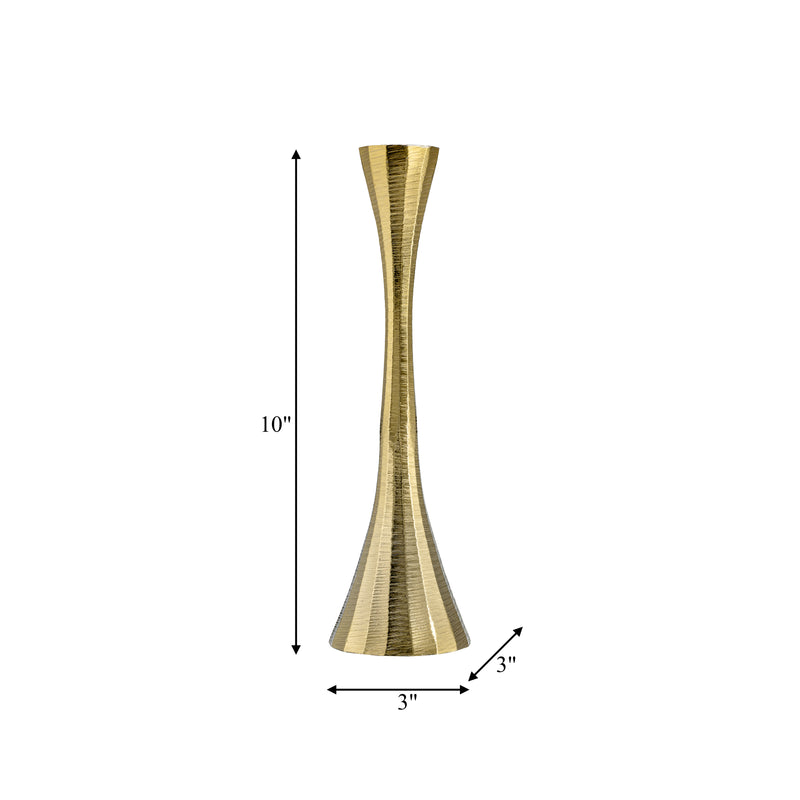 10 Metal, Taper Candle Holder, Brass