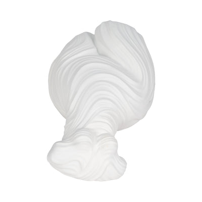 16 Curvy Ribbed Sculpture, White