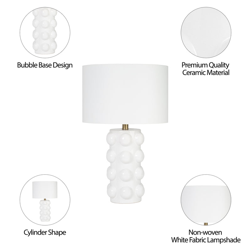 Ceramic 22 Bubble Table Lamp, White