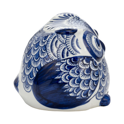 CER, 5H CHINOISERIE OWL, BLUE/WHITE