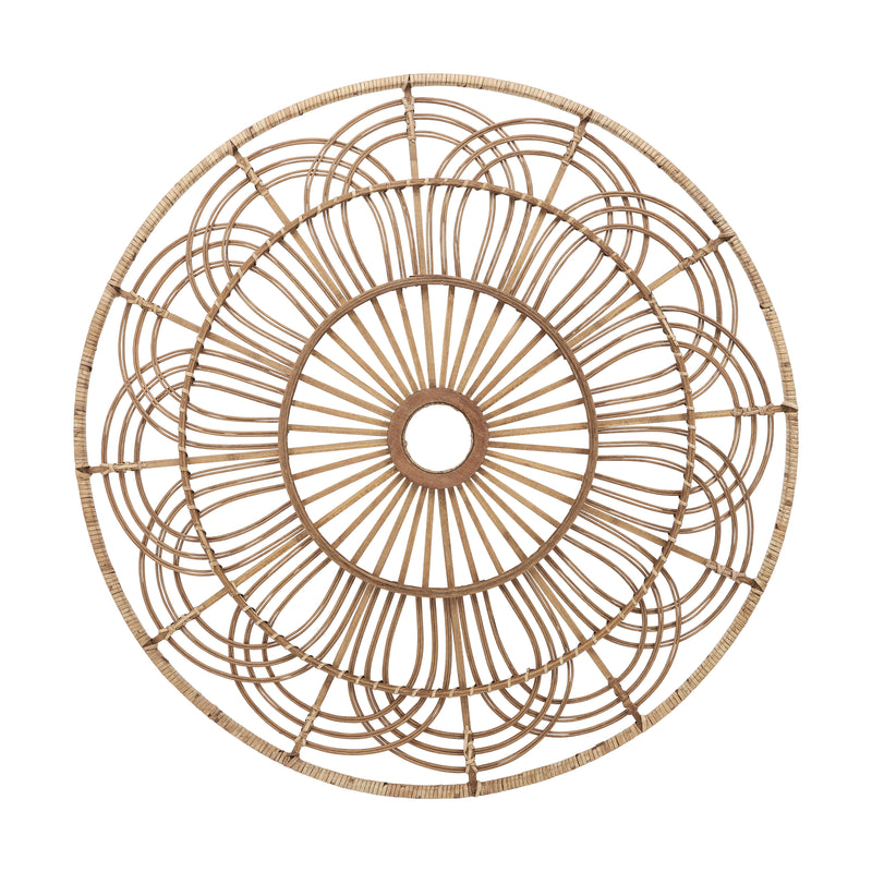 WICKER, 36, ROUND WALL ACCENT, BROWN