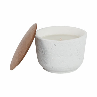 4 7 Oz Wild Jasmine & Daisy Candle With Lid, Wht