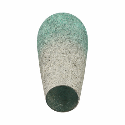 18 Crackled Vase, Green Ombre