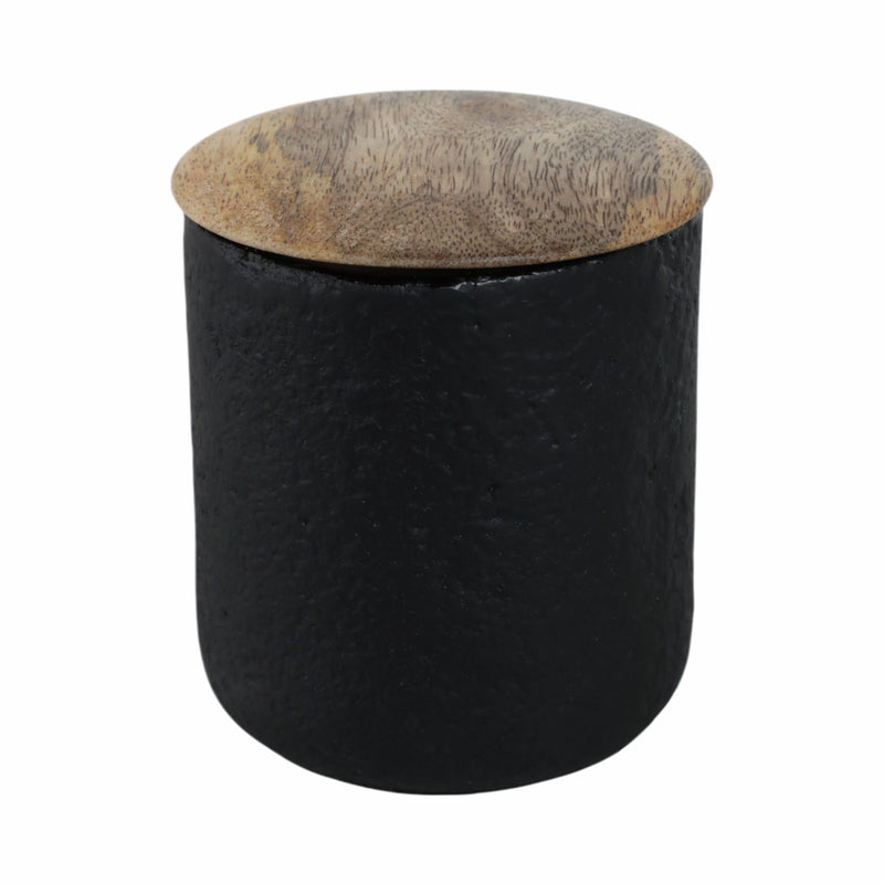 4 9 Oz Balsam & Myrrh Tall Candle With Lid, Black