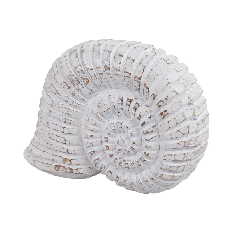 10 Wooden Snail Decor, Wht