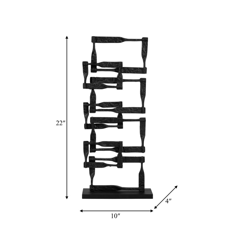 METAL, 23H STACKING SQUARES, BLACK