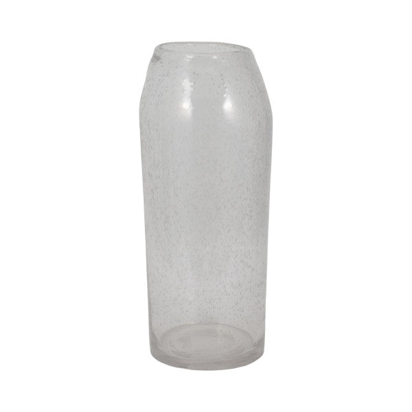 GLASS, 19 FLOOR VASE BUBBLE CLEAR