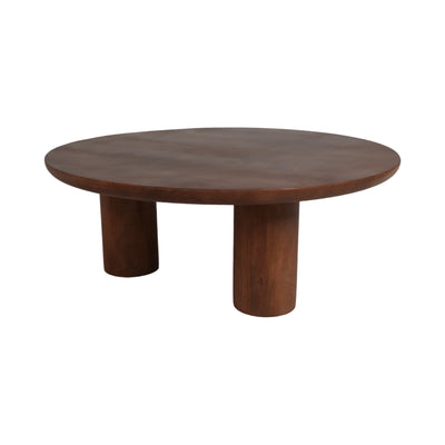 Wood, 35D  Modern Farmhouse Side Table, Brown Kd