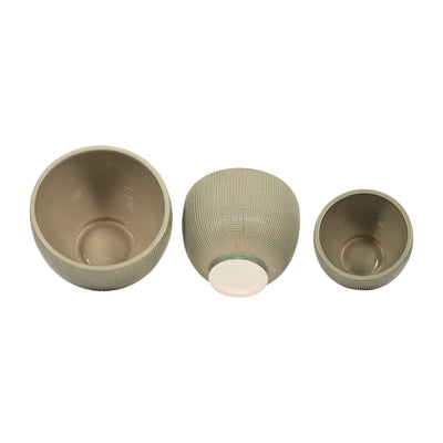 DEMPSEY GREEN PLANTERS - SET OF 3