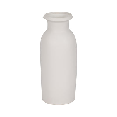 CER, 13H TALL SLIM VASE, WHITE