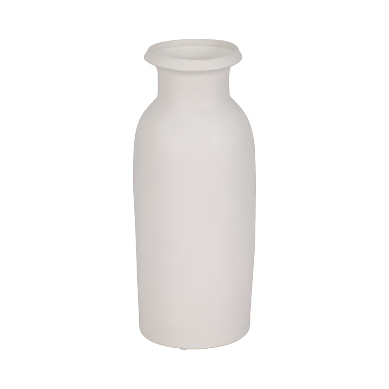 CER, 13H TALL SLIM VASE, WHITE