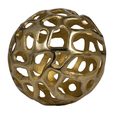 Metal, 6 Cut-out Orb, Gold