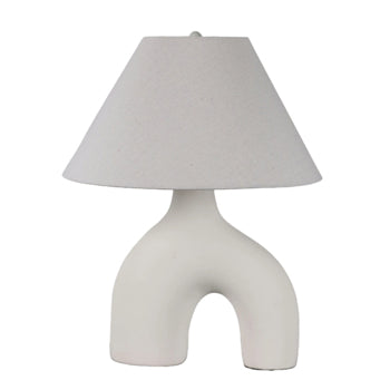 23 Modern Curved Arch Table Lamp, White