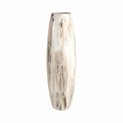 31 Curved Glass Vase Neutral Drip Finish, Multi