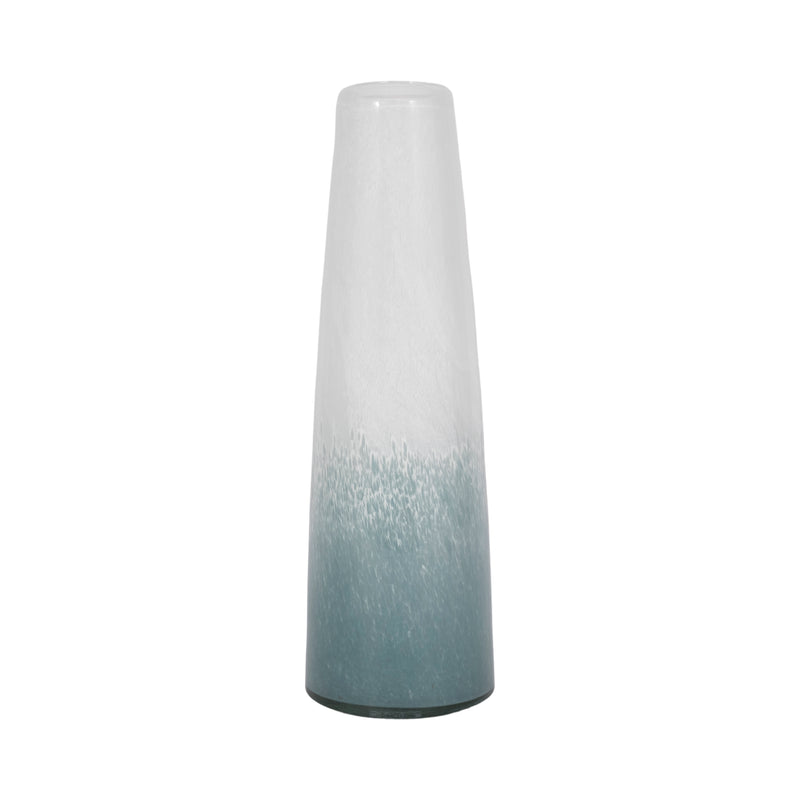 15 Light Blue Waters Vase, Blue/white