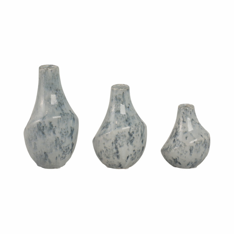 S/3 5/7/9 Klamath Ceramic Vases, Multi