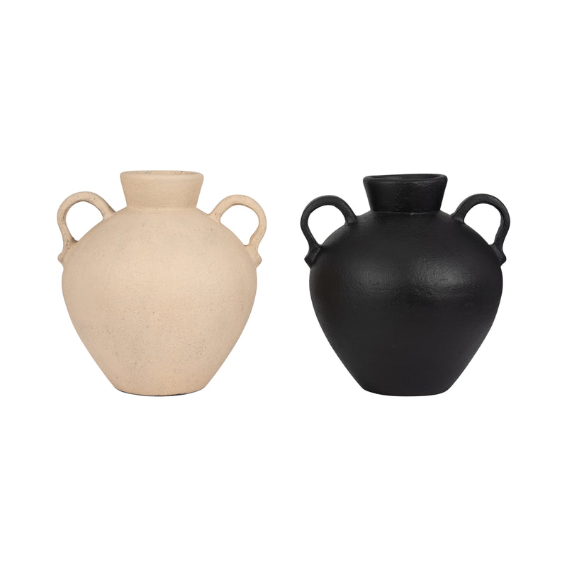 TERRACOTTA, 17 ORGANIC JUG WITH 2 HANDLES, IVORY