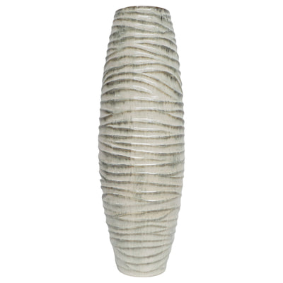 30 Decorah Large Cer Ribbed  Vase