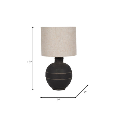 S/2 Ceramic 18 Table Lamp, Dk Gray