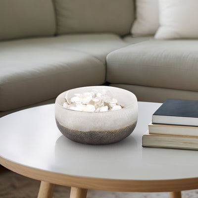 8 Ombre Bowl, White/grey