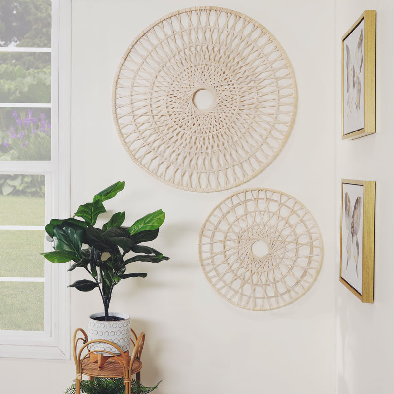 WICKER, 36, ROUND WALL ACCENT, NATURAL