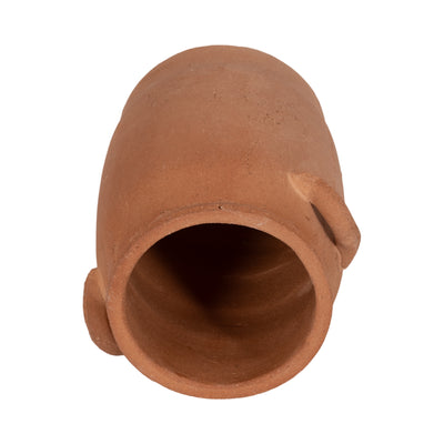 8 Traditional Handle Vase, Terracotta