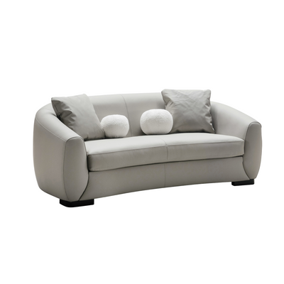 Boucle Leather Loveseat (194cm)