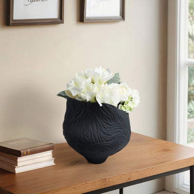 16trevino Large 3d Printed Porcelain Vase, Blk